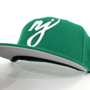 NJ Script New Era 59Fifty Fitted Hat (Kelly Green Gray Under Brim)