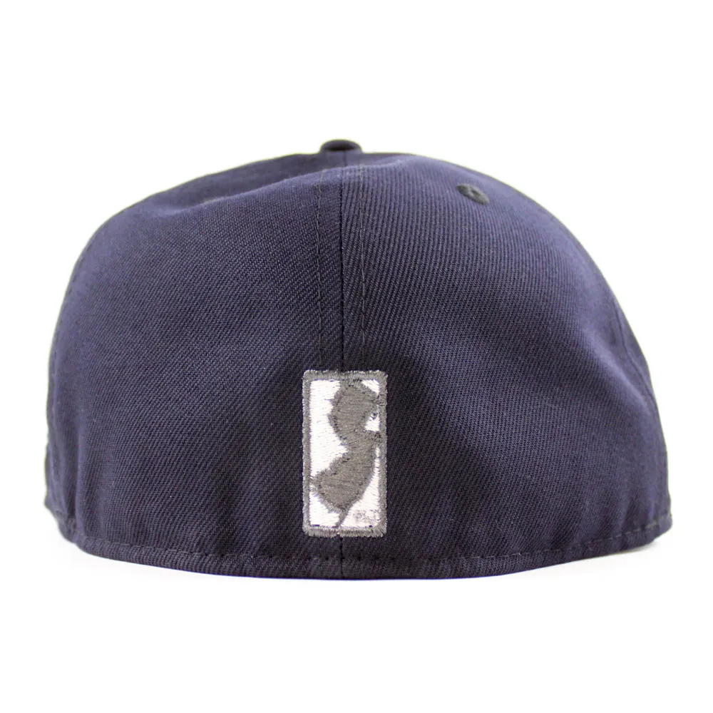 NJ Script New Era 59Fifty Fitted Hat (Navy Green Under Brim)
