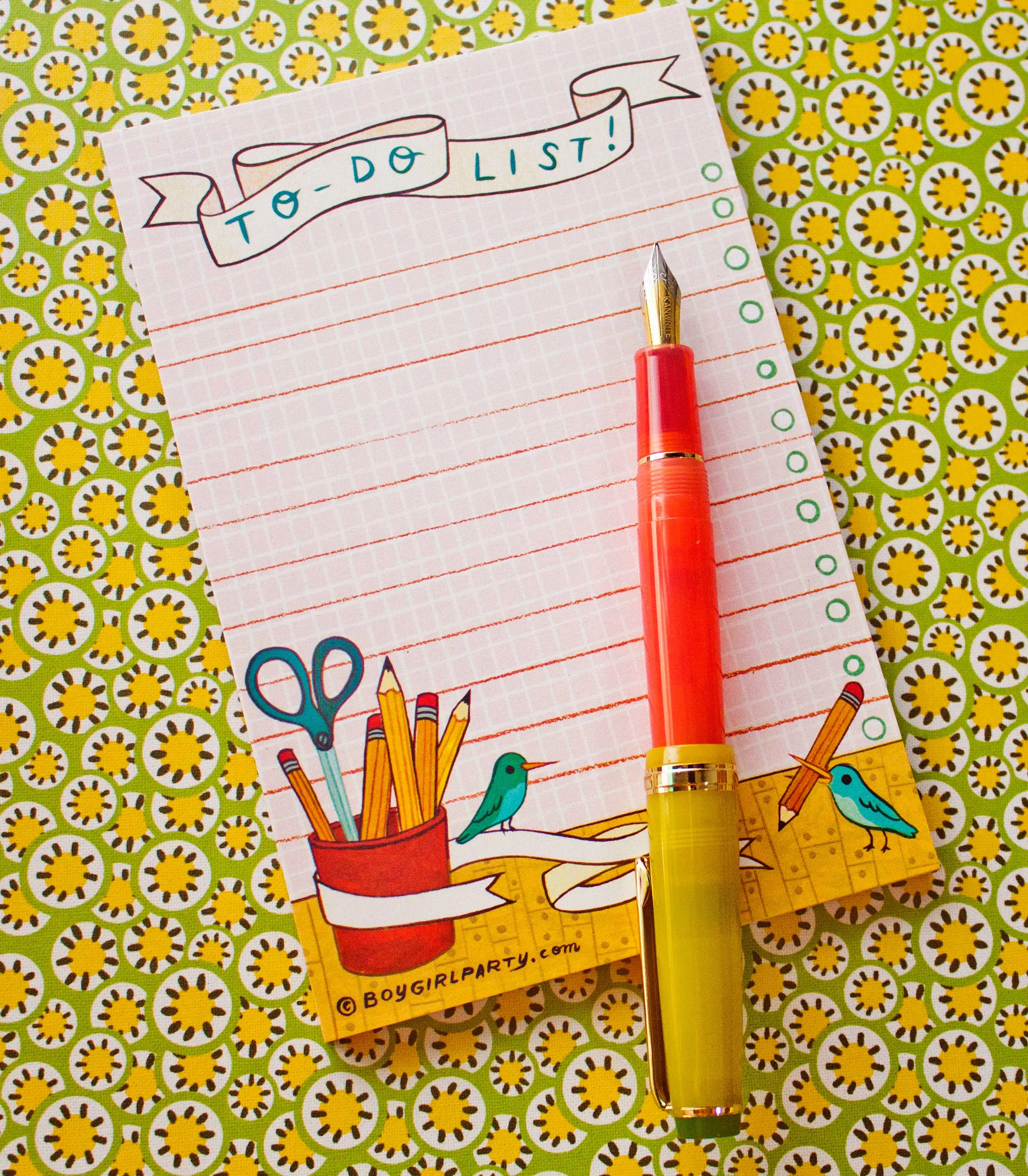 Office Birds TO DO LIST Notepad - Office Gift by boygirlparty