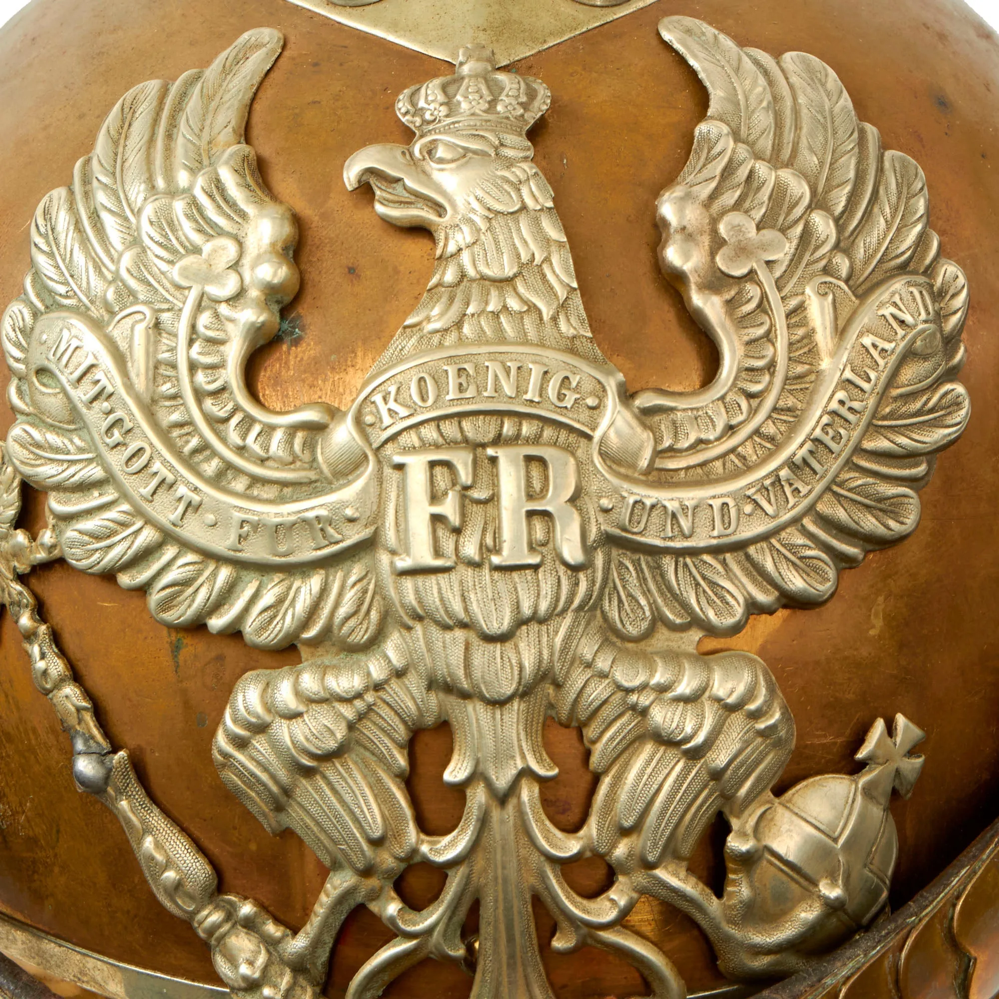 Original German Pre-WWI M1862/67 Kurassier Line Regiments Lobster Tail Pickelhaube Spiked Helmet