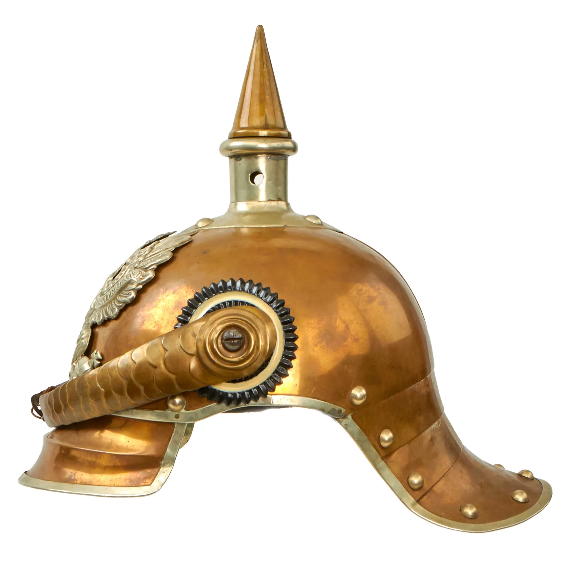 Original German Pre-WWI M1862/67 Kurassier Line Regiments Lobster Tail Pickelhaube Spiked Helmet