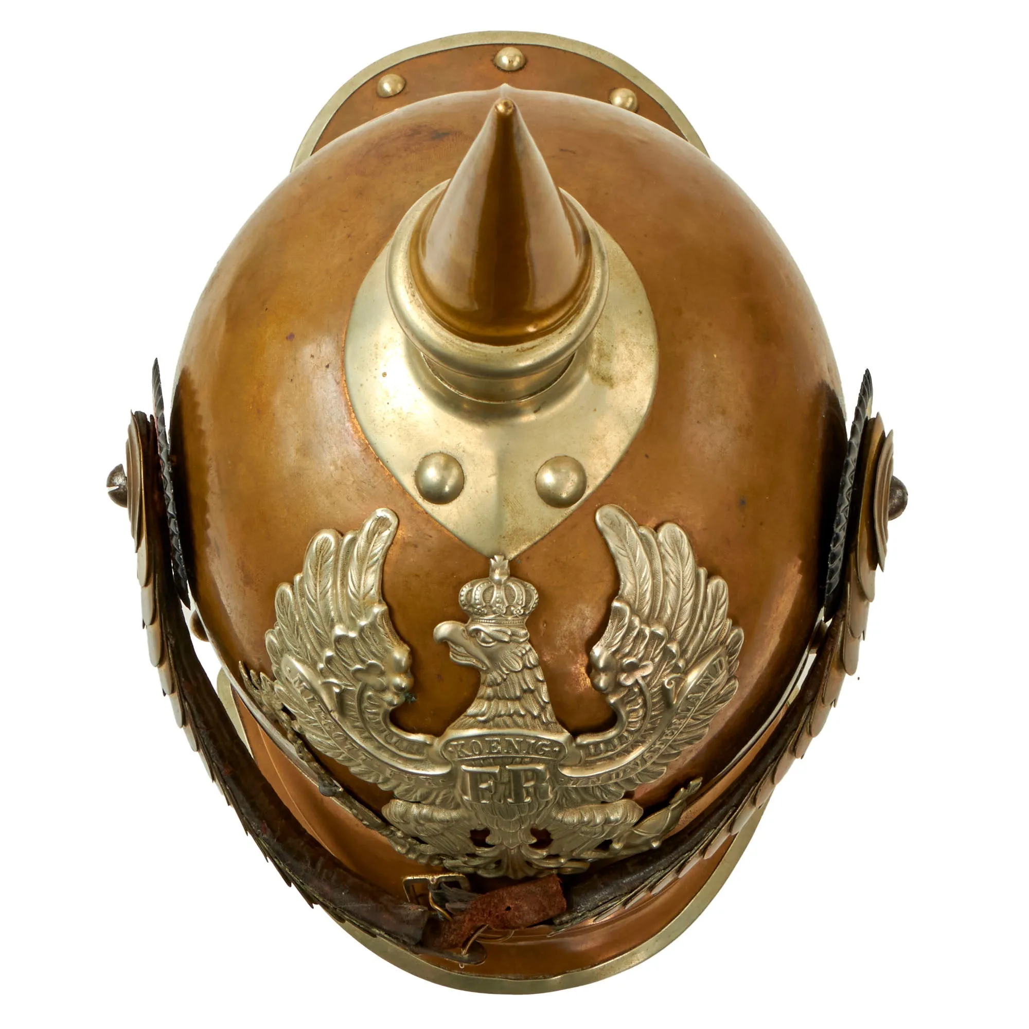 Original German Pre-WWI M1862/67 Kurassier Line Regiments Lobster Tail Pickelhaube Spiked Helmet