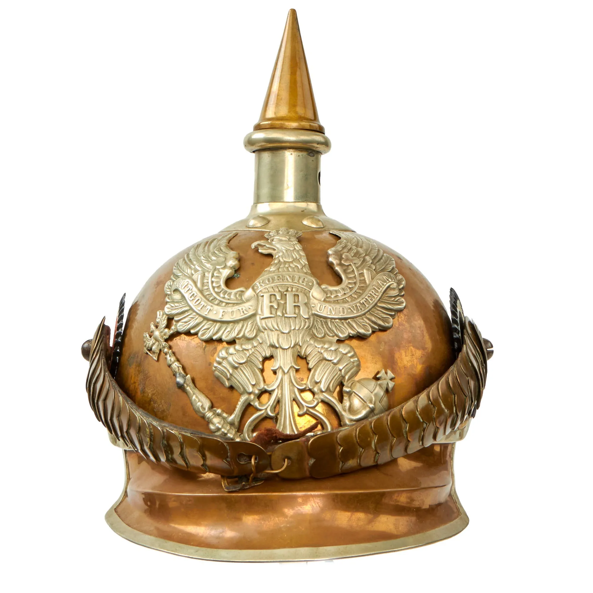 Original German Pre-WWI M1862/67 Kurassier Line Regiments Lobster Tail Pickelhaube Spiked Helmet