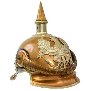 Original German Pre-WWI M1862/67 Kurassier Line Regiments Lobster Tail Pickelhaube Spiked Helmet