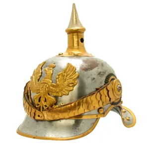 Original German Pre-WWI M1867 Kurassier Line Regiments Lobster Tail Pickelhaube Spiked Helmet
