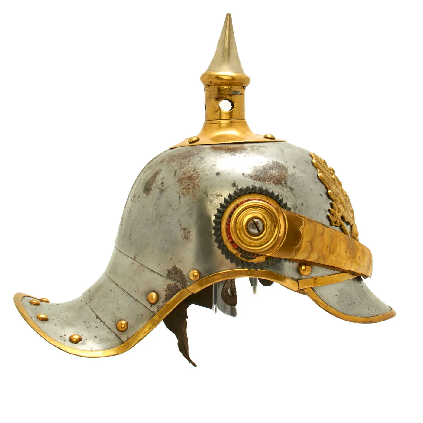 Original German Pre-WWI M1867 Kurassier Line Regiments Lobster Tail Pickelhaube Spiked Helmet