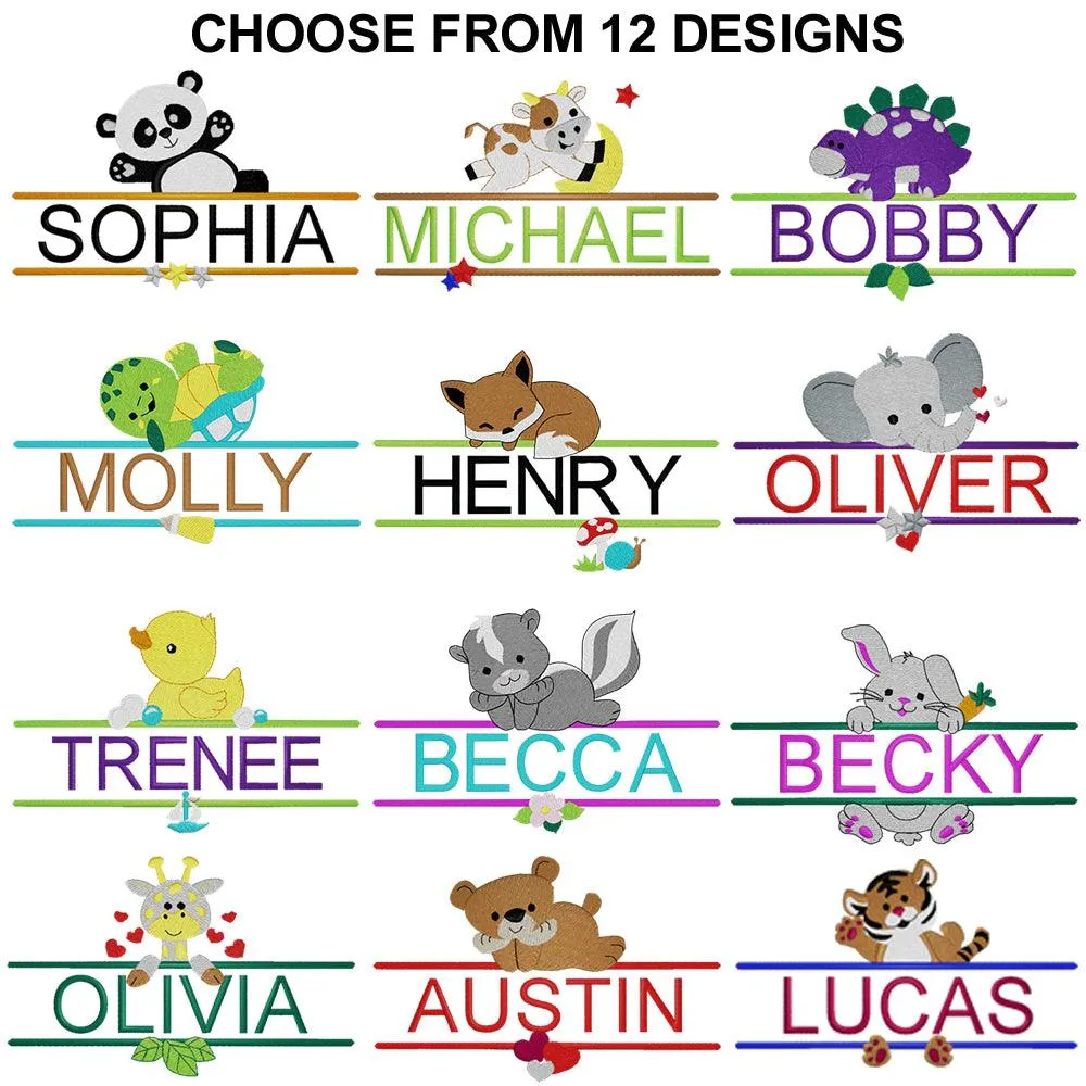 Personalized Embroidered Animal and Name Kids Apron and Chef Hat Set
