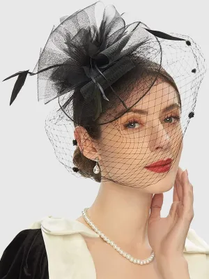 Pretty Net Yarn Headwear Veil Tea Party Dress Hats MTS0011