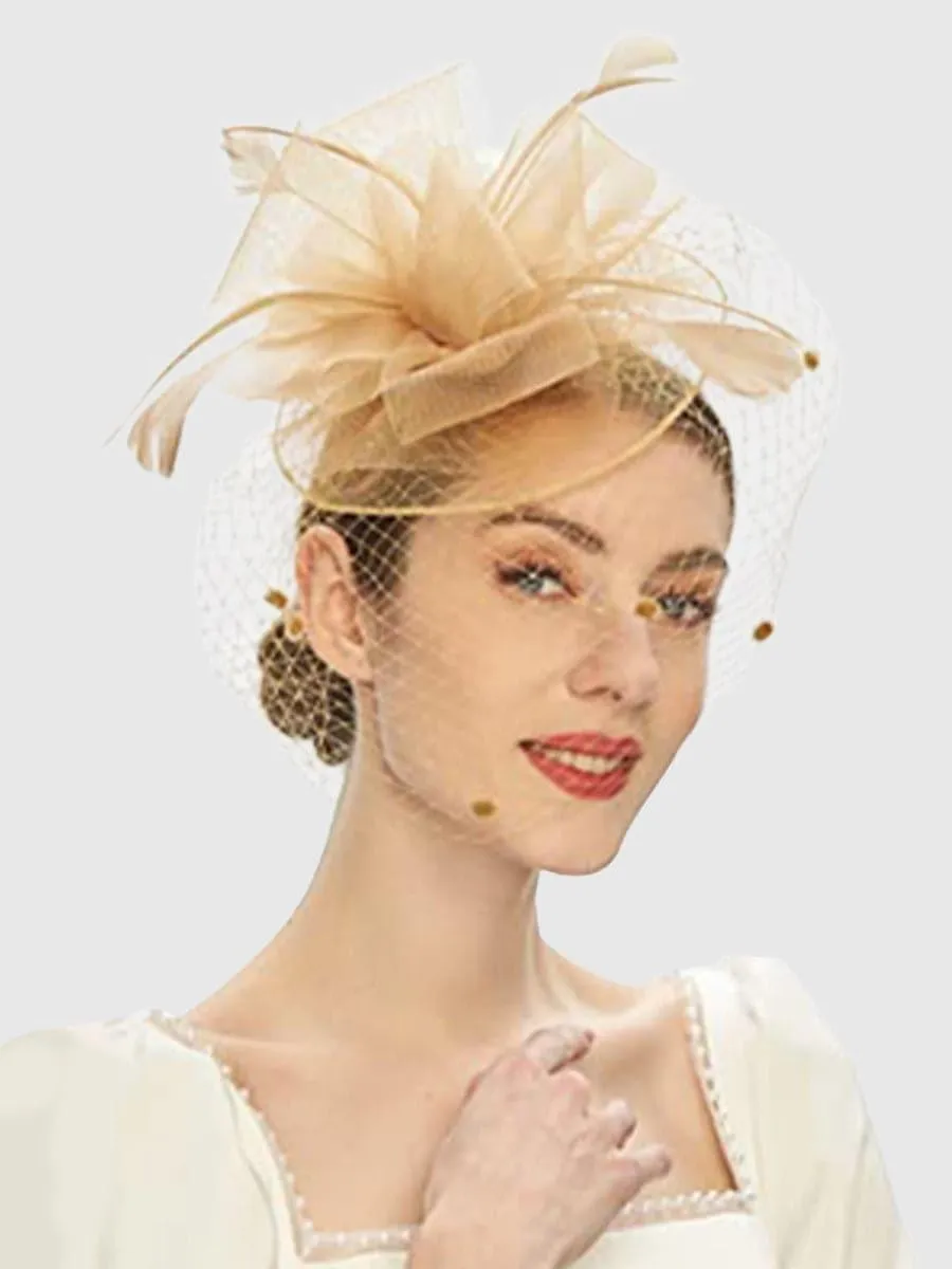 Pretty Net Yarn Headwear Veil Tea Party Dress Hats MTS0011