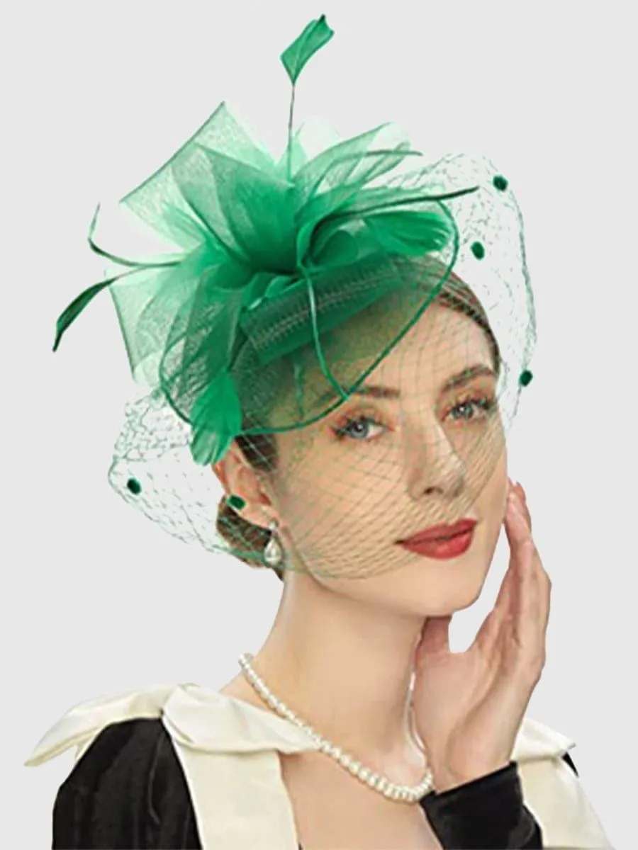 Pretty Net Yarn Headwear Veil Tea Party Dress Hats MTS0011
