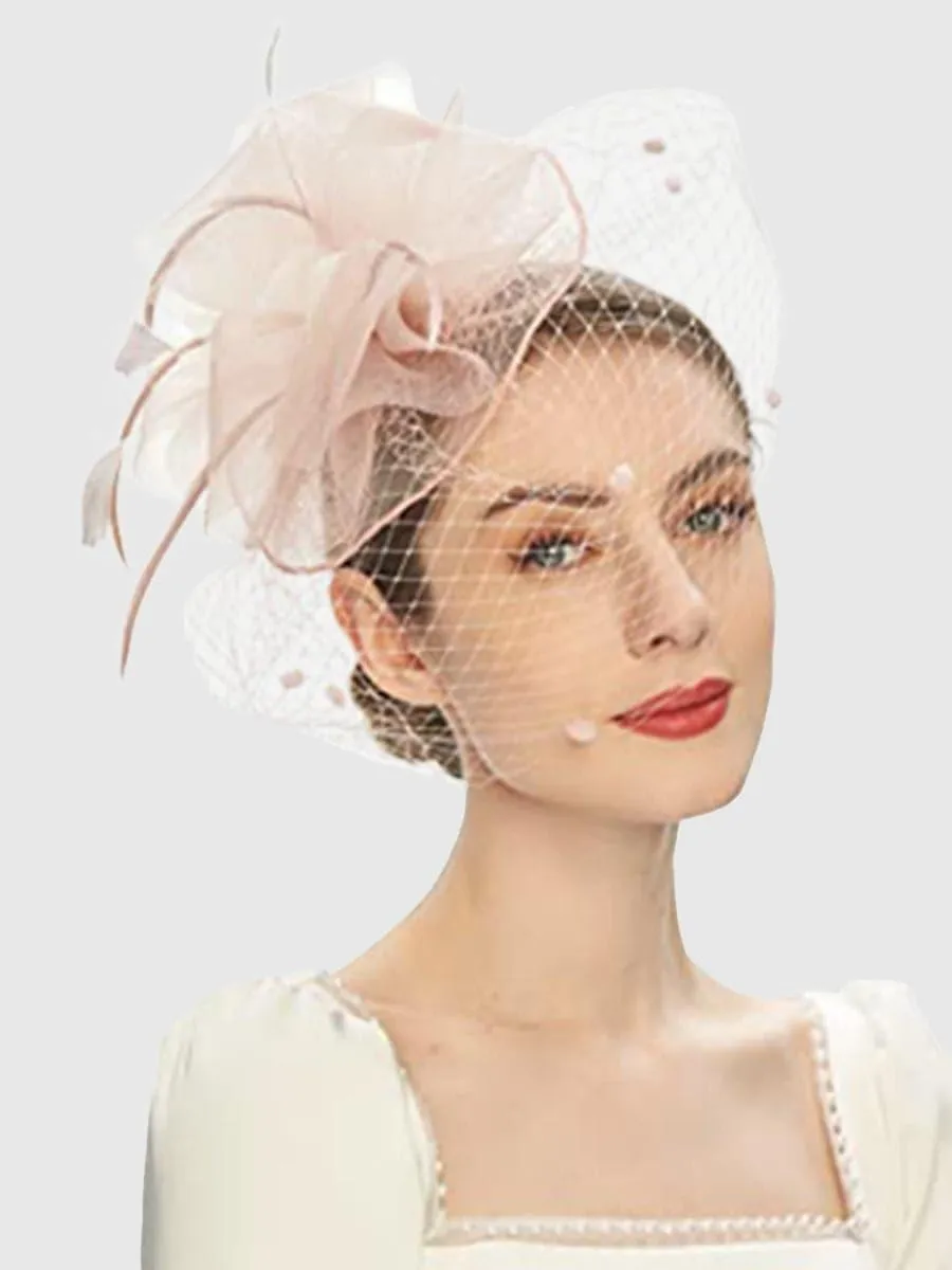 Pretty Net Yarn Headwear Veil Tea Party Dress Hats MTS0011