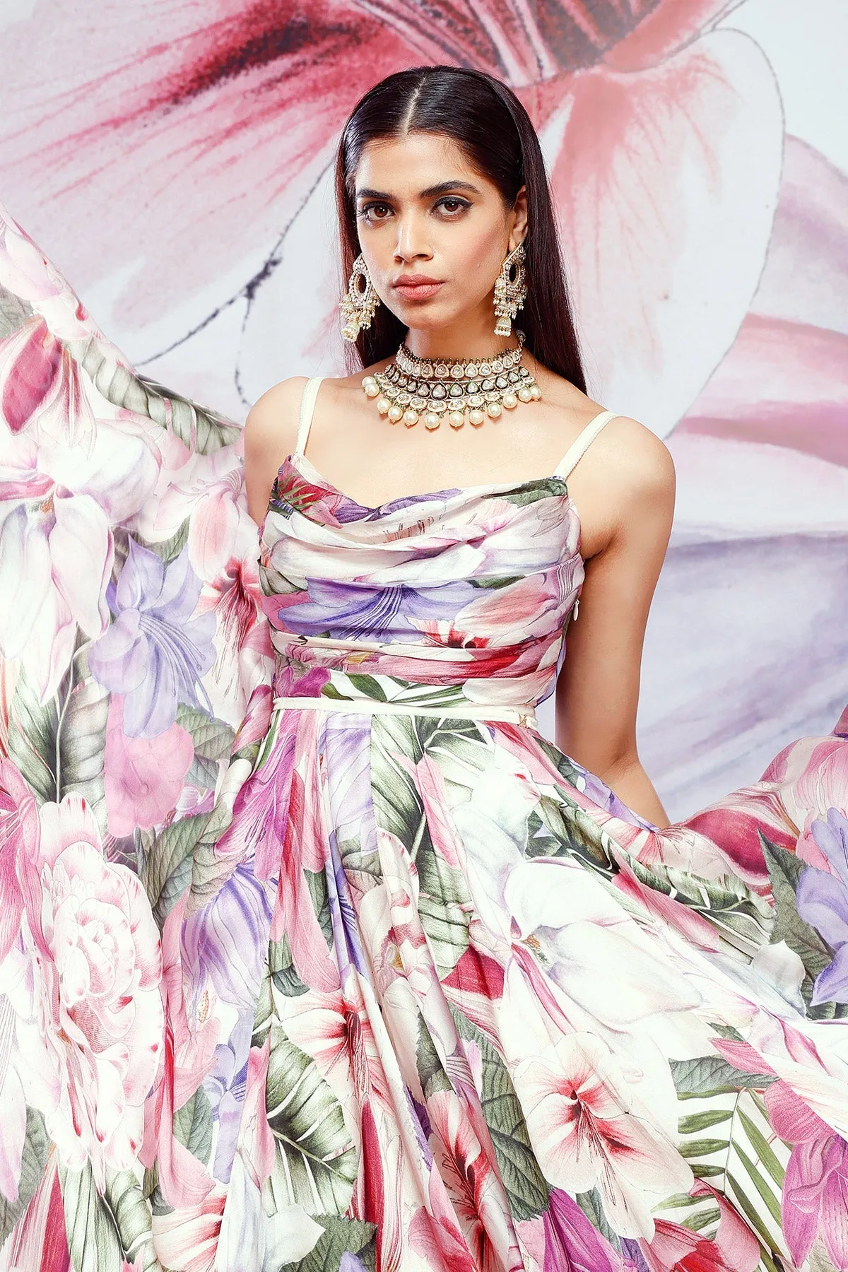 PRINTED GOWN