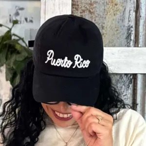Puerto Rico Embroidered Baseball Hat – Classic Puertorican Baseball Hat