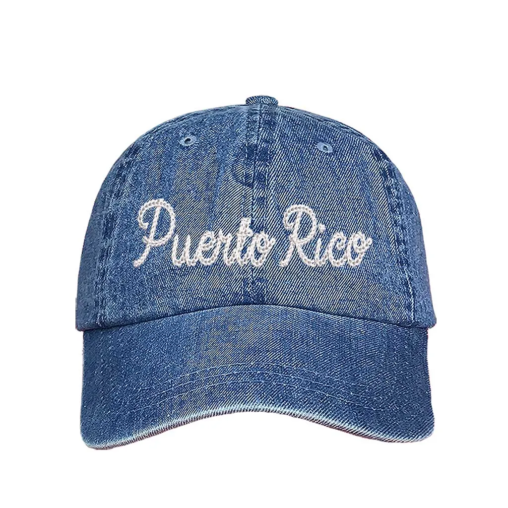 Puerto Rico Embroidered Baseball Hat – Classic Puertorican Baseball Hat