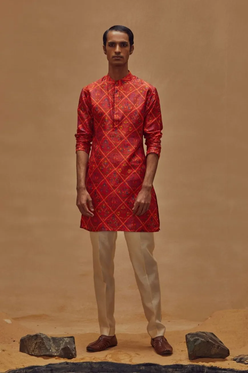 Red Kurta Set