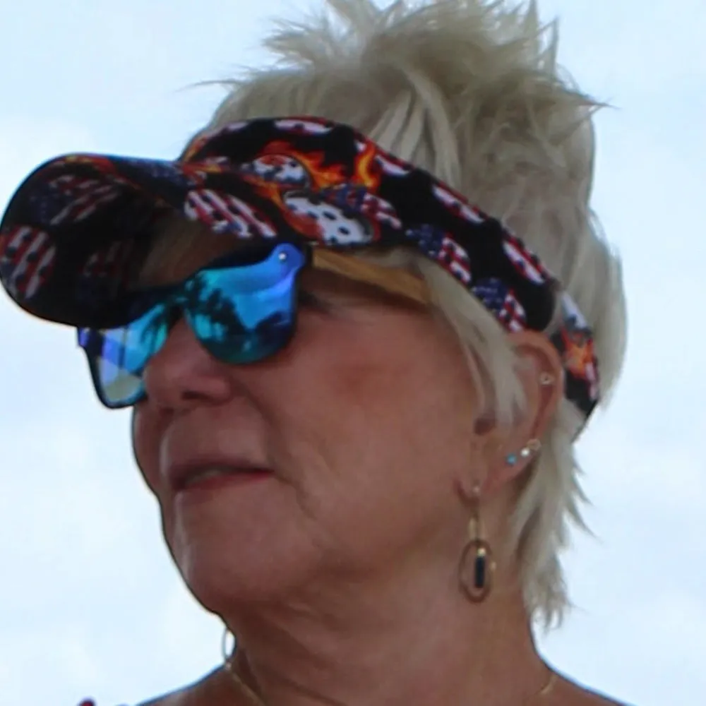 Red, White & Blue USA Matching Sun Visor
