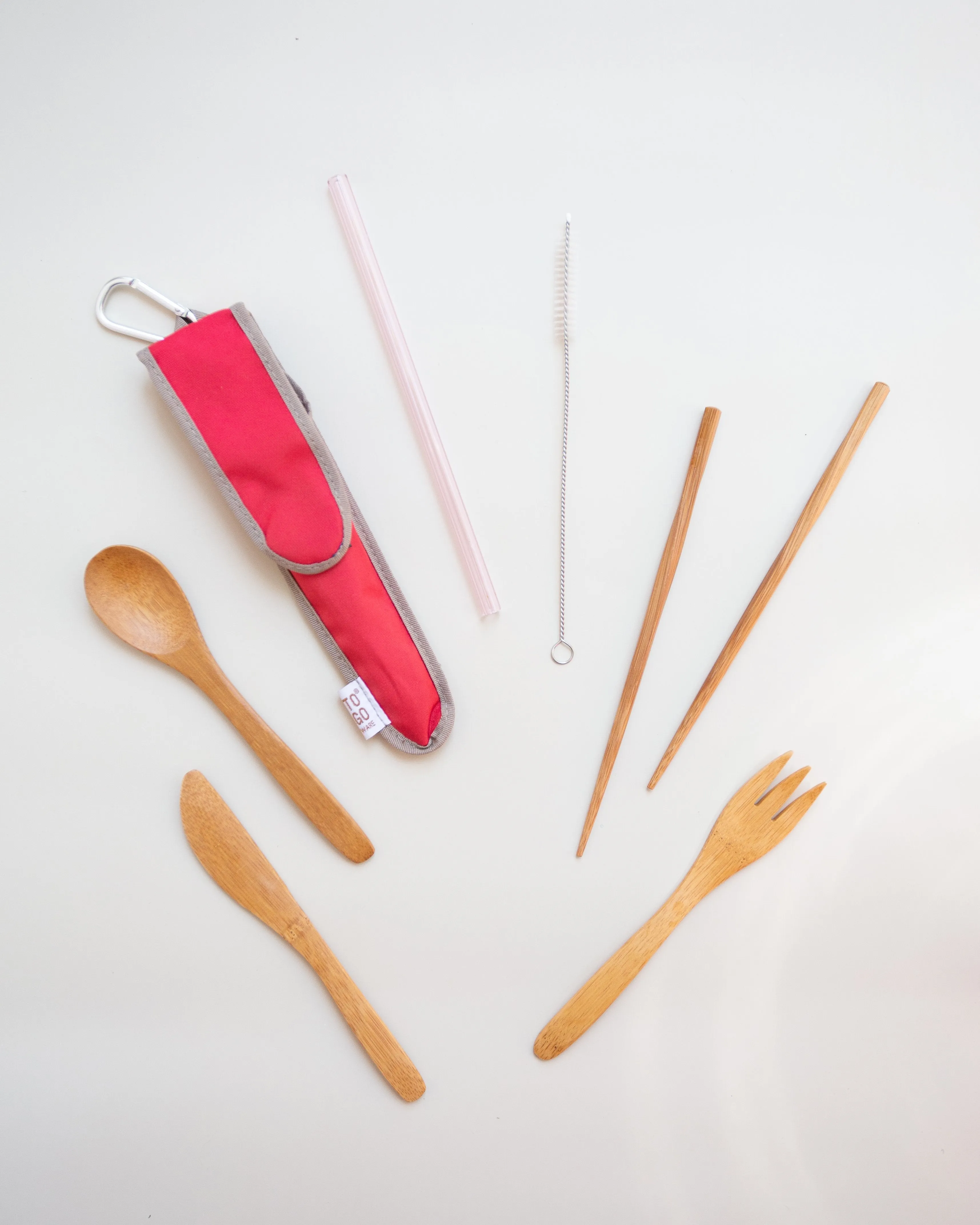 Reusable Utensil Kit - Choose Your Straw Color