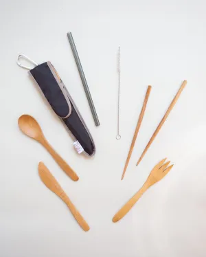 Reusable Utensil Kit - Choose Your Straw Color