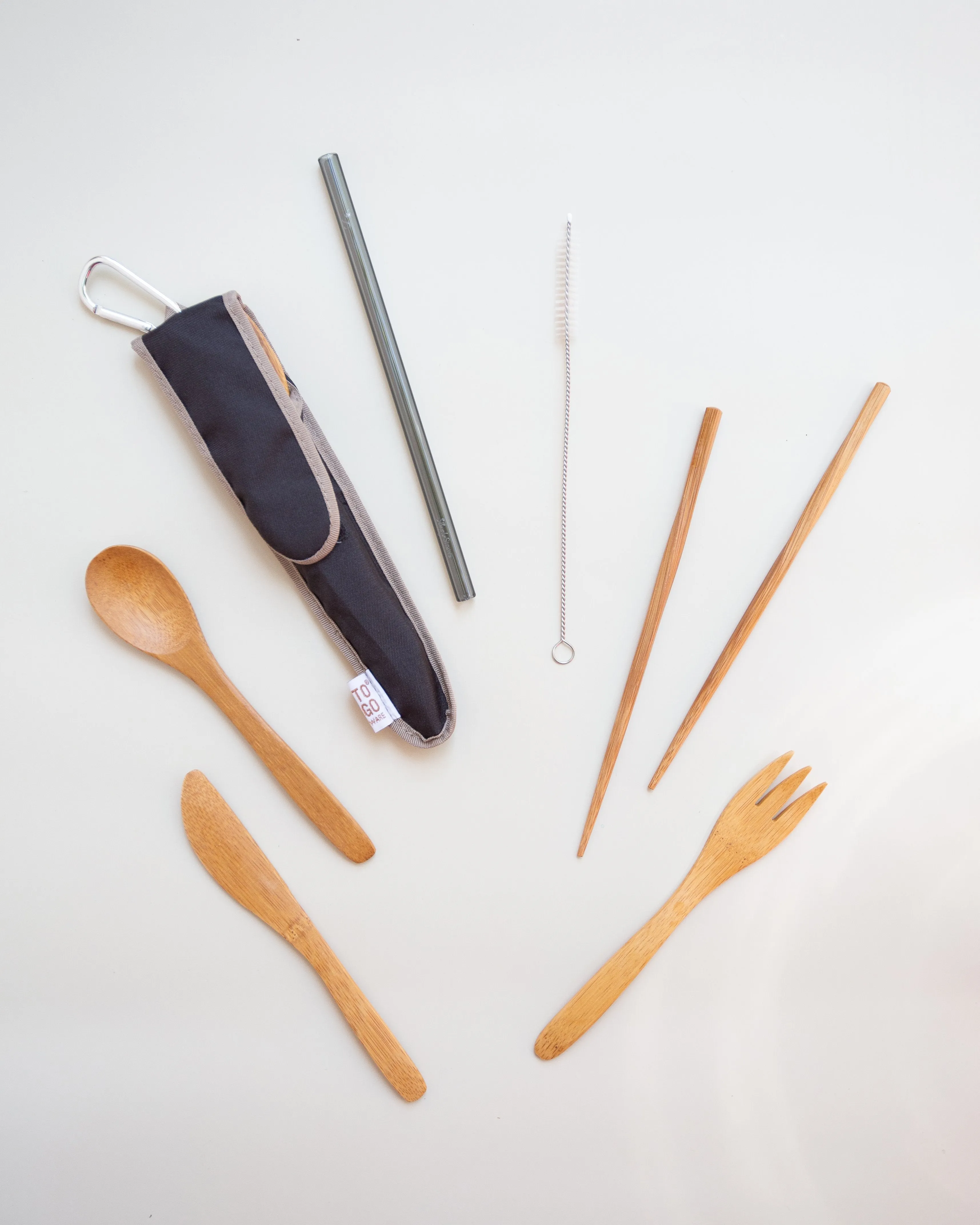 Reusable Utensil Kit - Choose Your Straw Color
