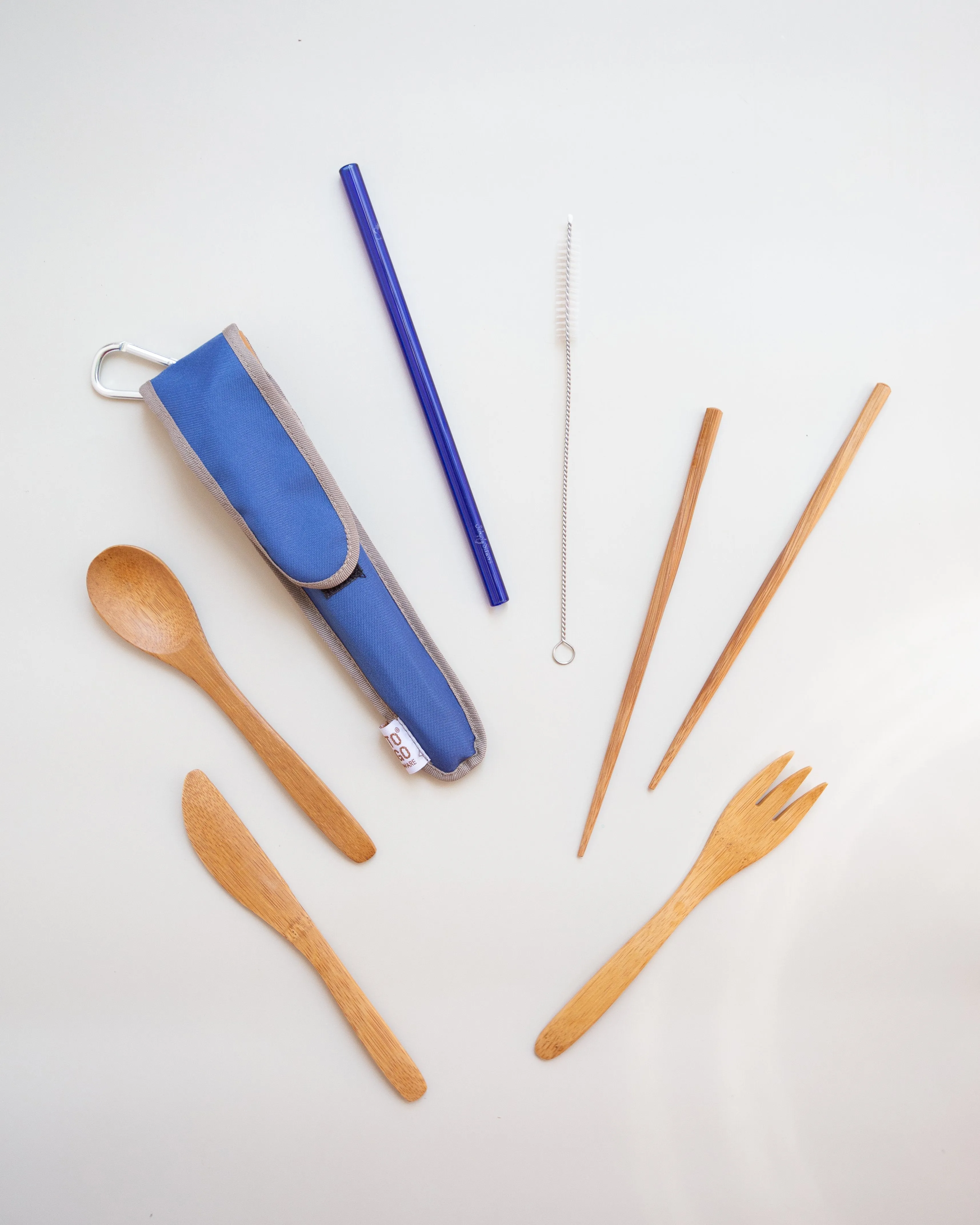 Reusable Utensil Kit - Choose Your Straw Color