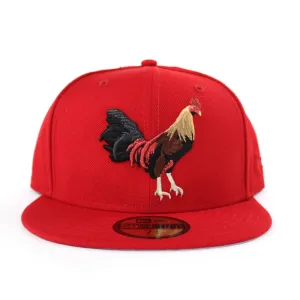 ROOSTER New Era 59Fifty Fitted Hat (Red Gray Under Brim)