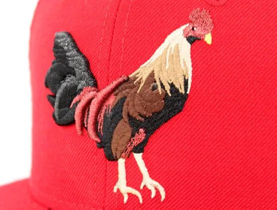 ROOSTER New Era 59Fifty Fitted Hat (Red Gray Under Brim)