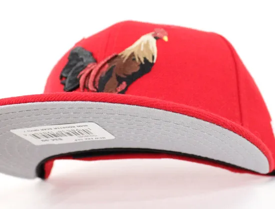 ROOSTER New Era 59Fifty Fitted Hat (Red Gray Under Brim)