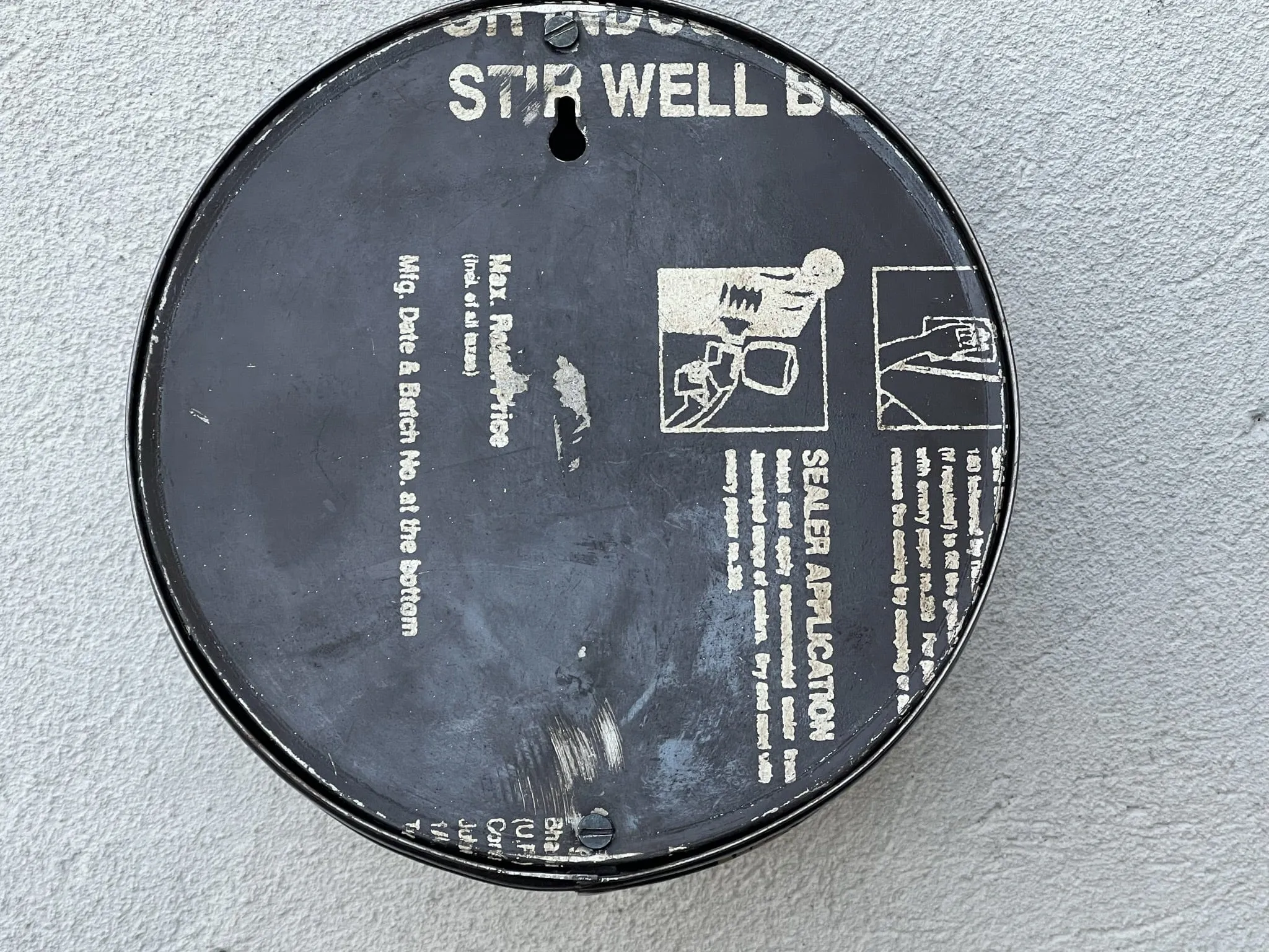 Round Reclaimed Metal Wall Clock, Upcycled Industrial Chic