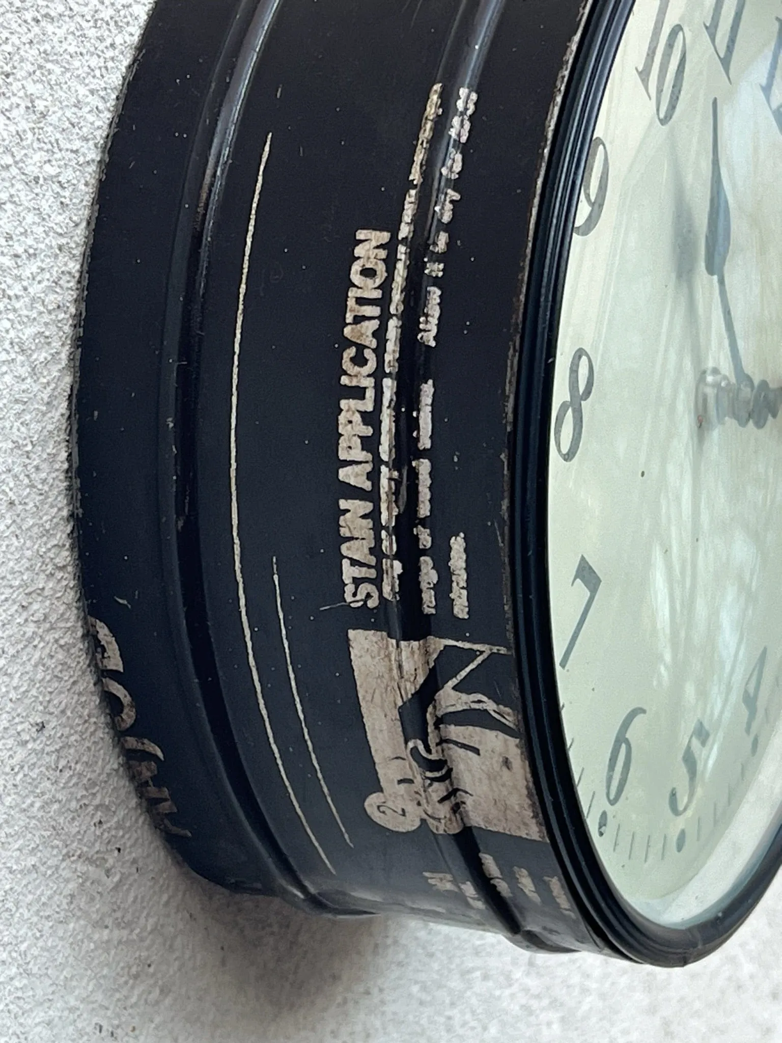Round Reclaimed Metal Wall Clock, Upcycled Industrial Chic