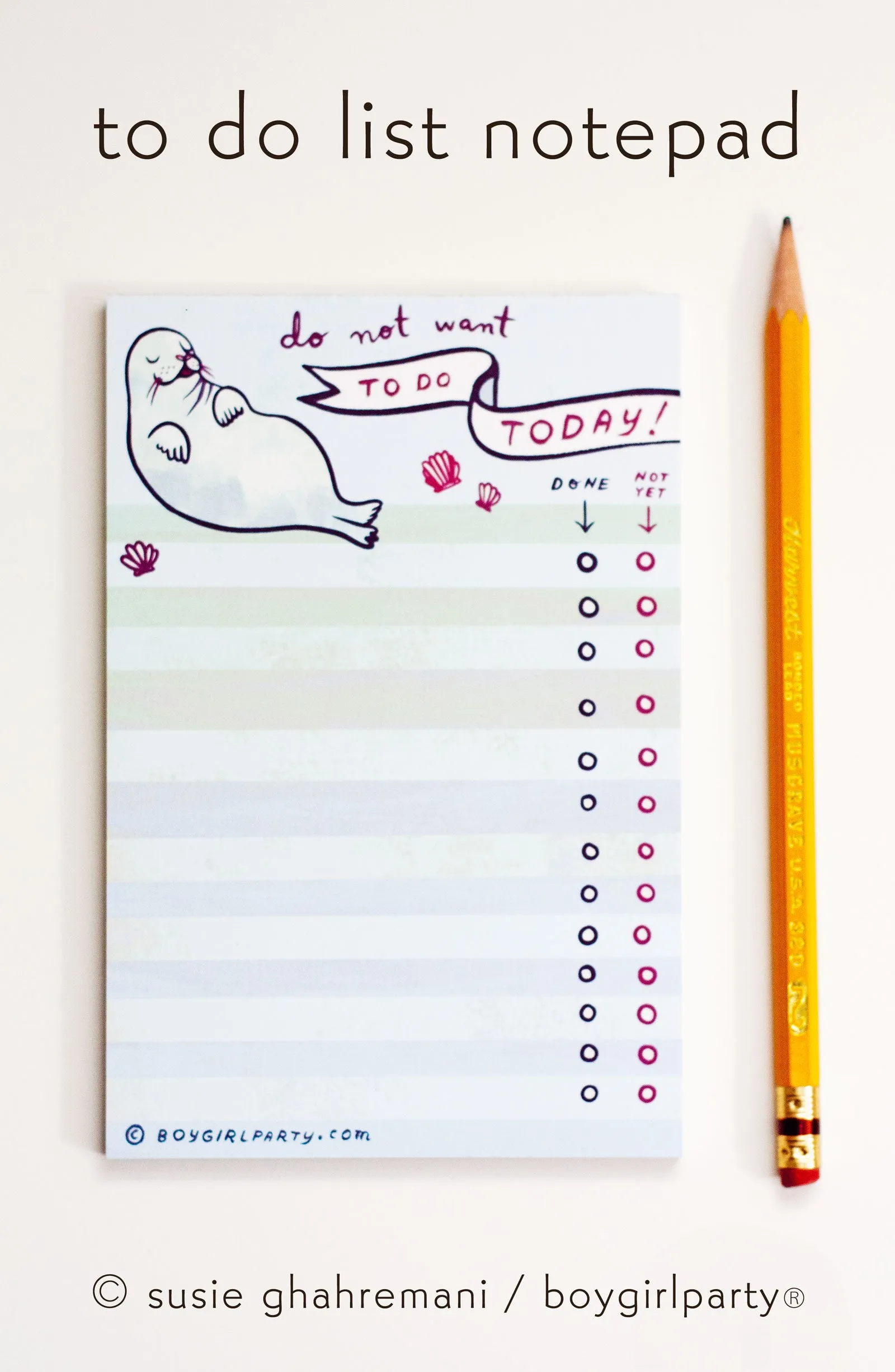 Seal To Do List Notepad – Funny Gift for Lazy People