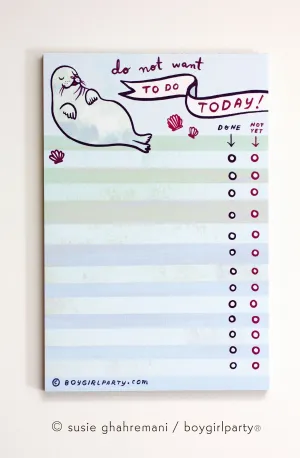Seal To Do List Notepad – Funny Gift for Lazy People