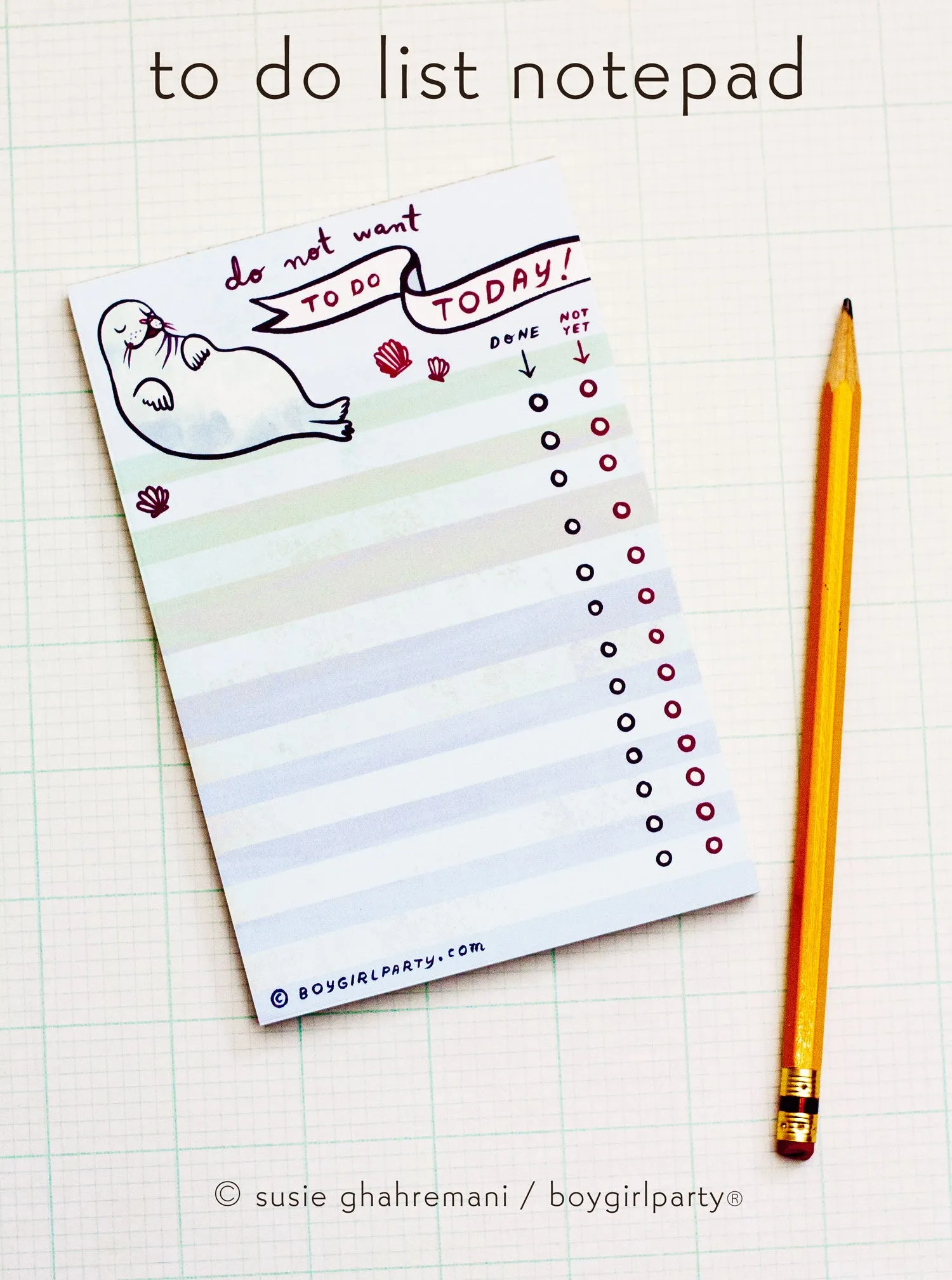 Seal To Do List Notepad – Funny Gift for Lazy People