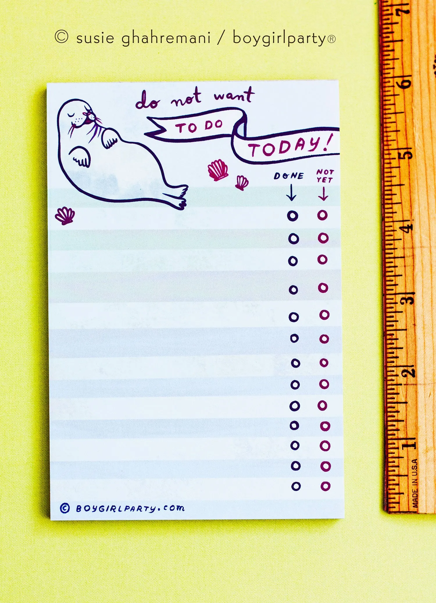 Seal To Do List Notepad – Funny Gift for Lazy People