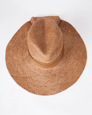 snap first aid hat - straw caramel / bronze