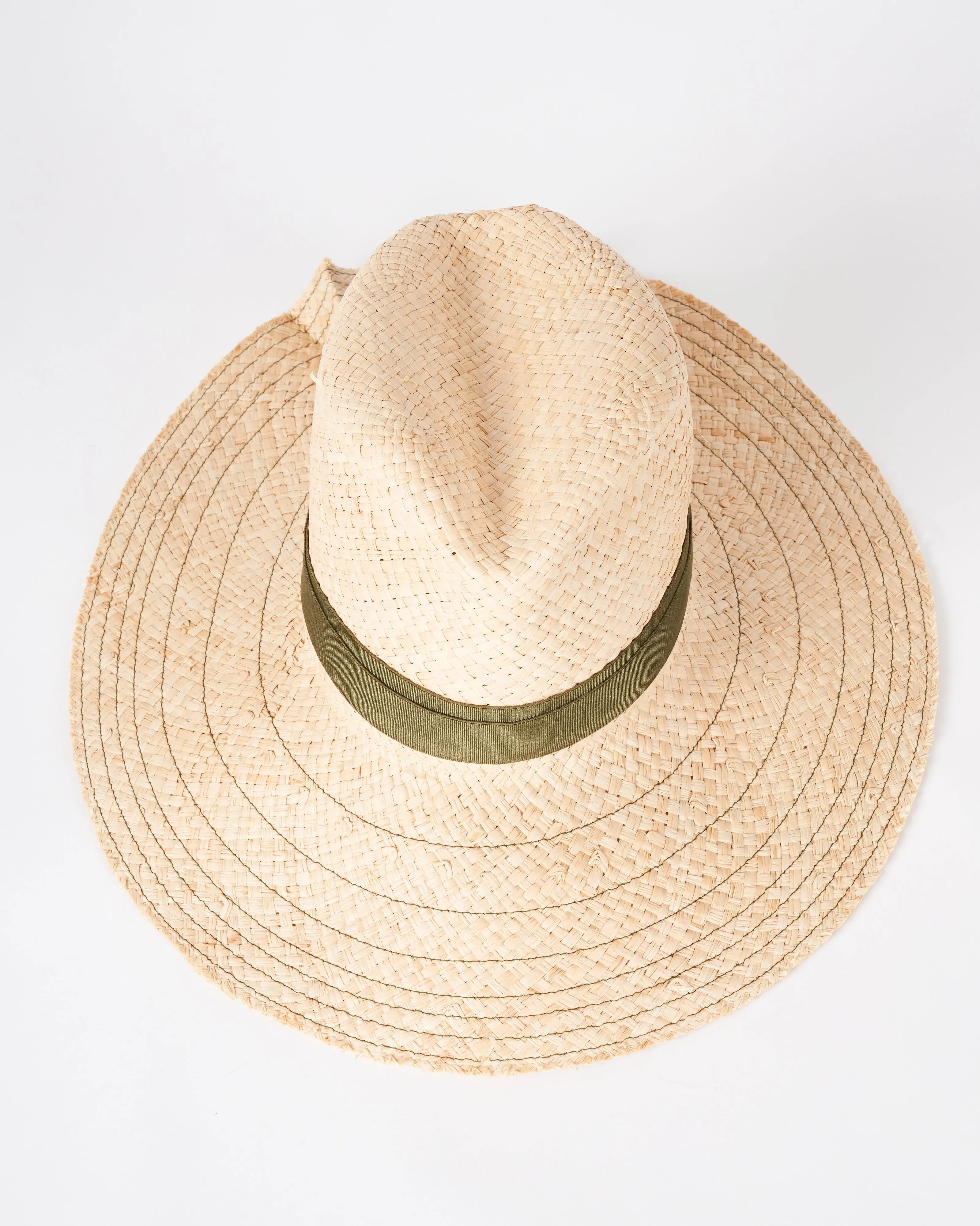 snap first aid hat - straw natural / olive