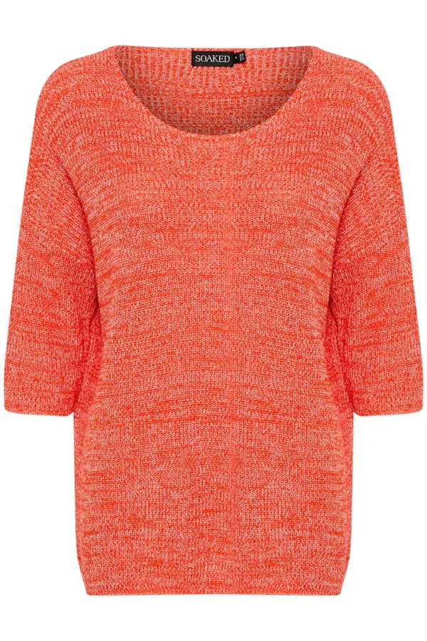 Soaked In Luxury Tuesday Cotton Jumper in Grenadine Mela