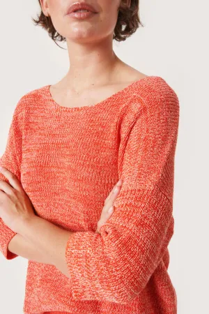 Soaked In Luxury Tuesday Cotton Jumper in Grenadine Mela