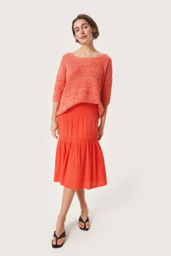 Soaked In Luxury Tuesday Cotton Jumper in Grenadine Mela