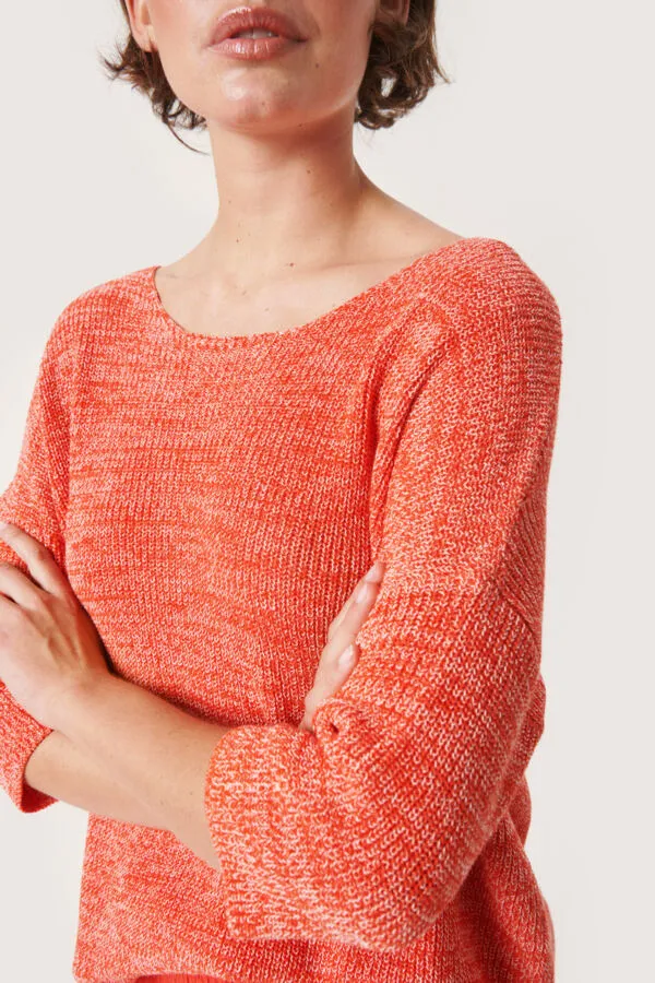Soaked In Luxury Tuesday Cotton Jumper in Grenadine Mela