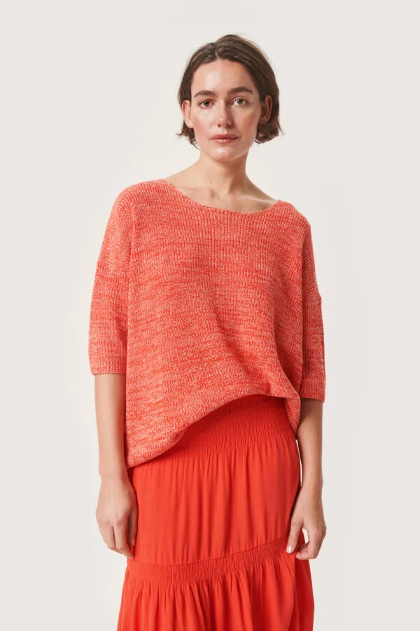 Soaked In Luxury Tuesday Cotton Jumper in Grenadine Mela