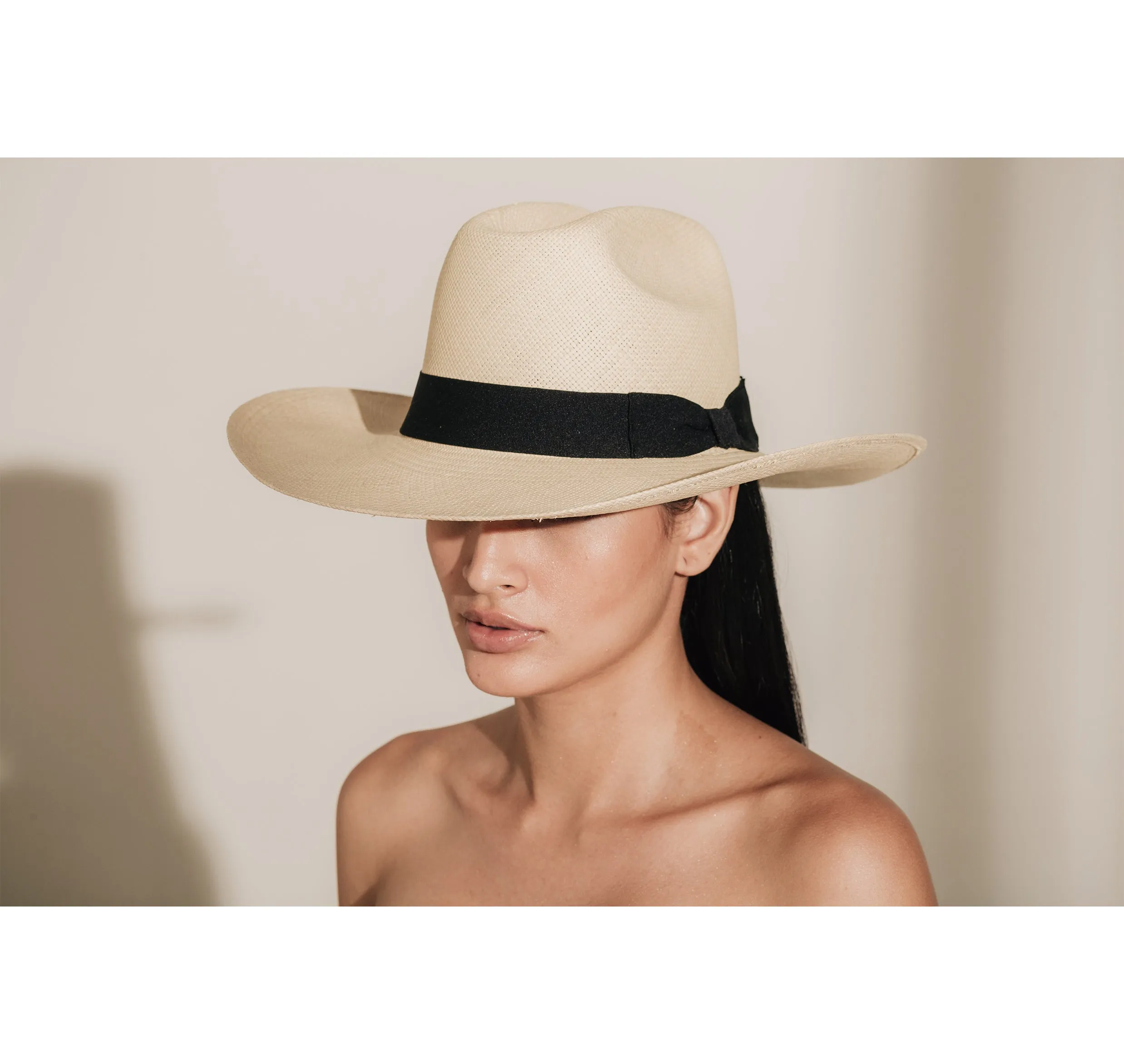 Texas Long Brim Hat With Italian Bow