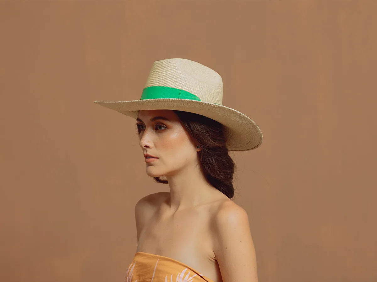Texas Long Brim Hat With Italian Bow