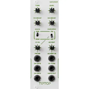Tiptop Audio HATS909 TR909 Hi-Hats Drum Generator, white