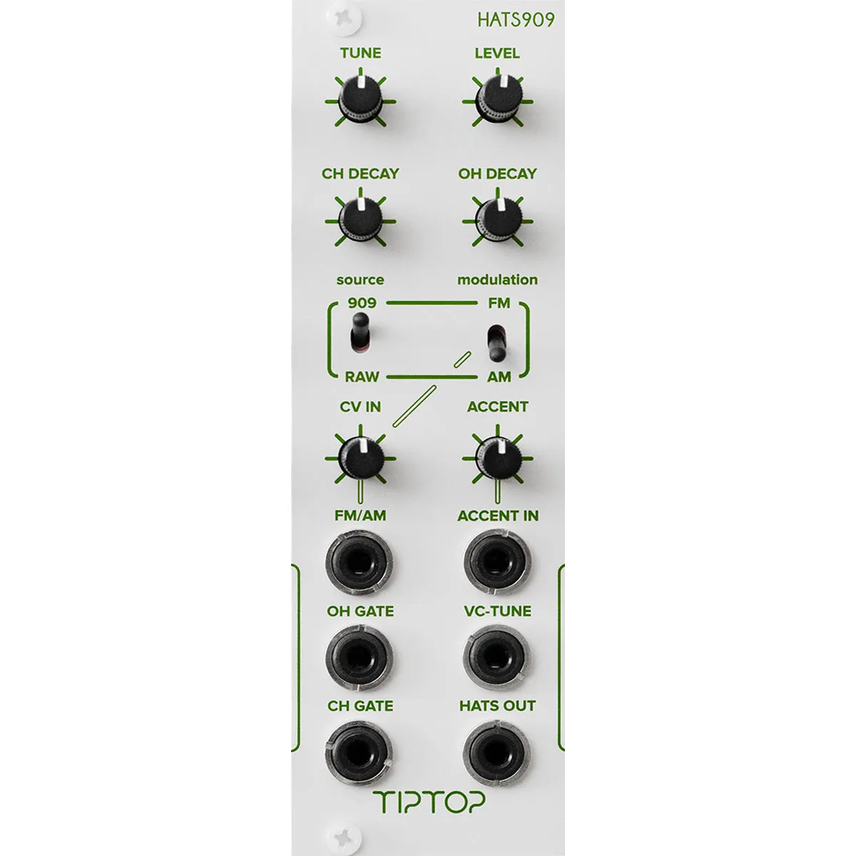 Tiptop Audio HATS909 TR909 Hi-Hats Drum Generator, white