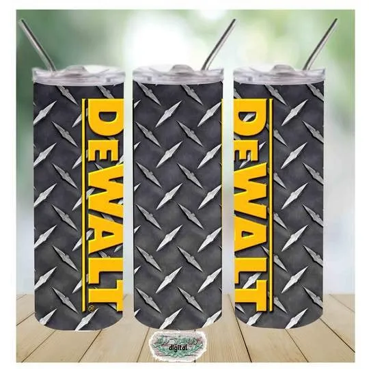 Tool brand with steel background - 20oz stainless steel sublimated Tumbler