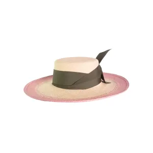 Two Tone Cordovan Long Brim Hat