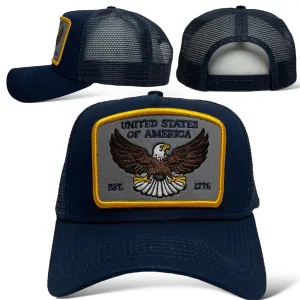 USA Eagle EST. 1776 Classic Snapback Trucker Hat