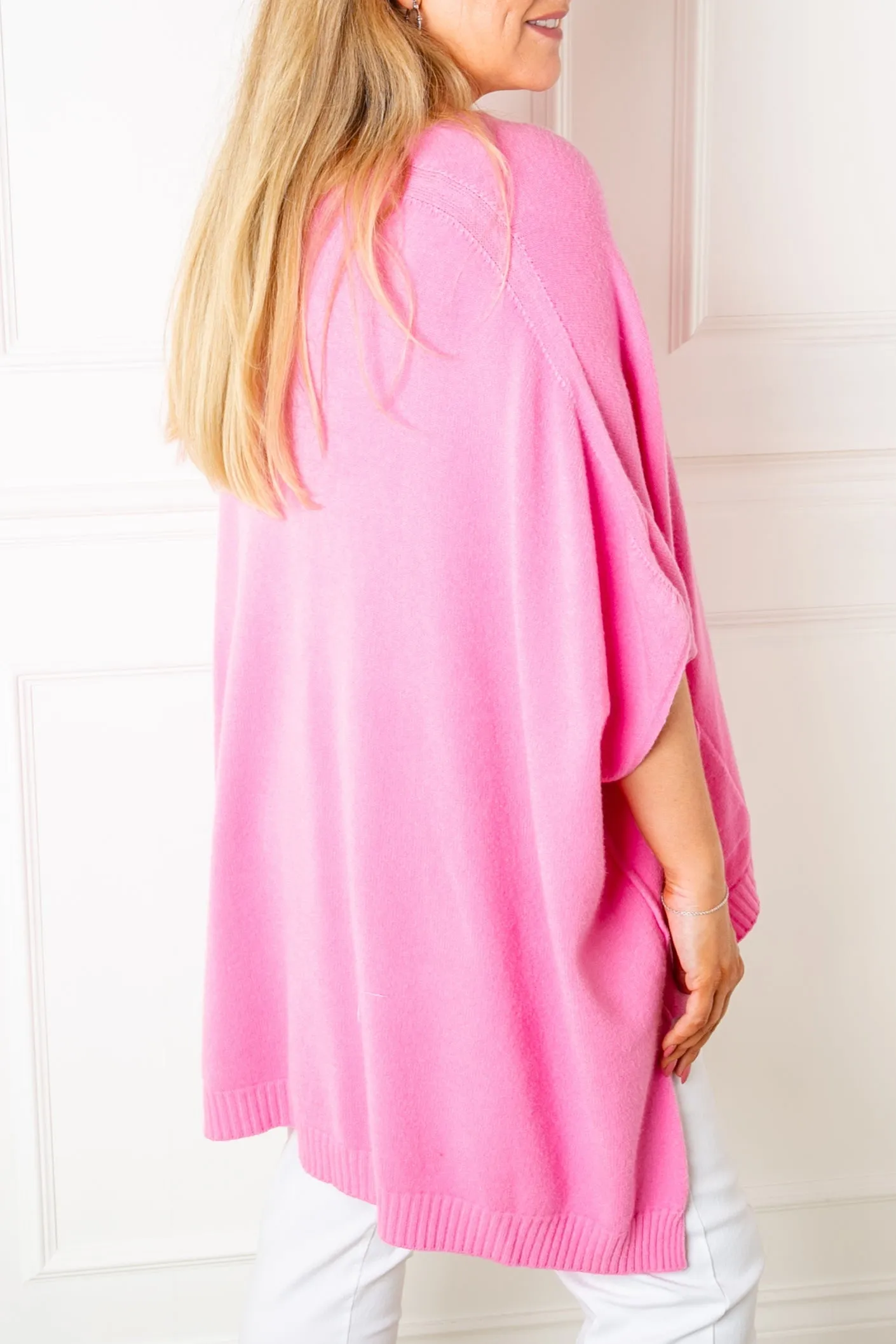 V Neck Pocket Poncho Jumper