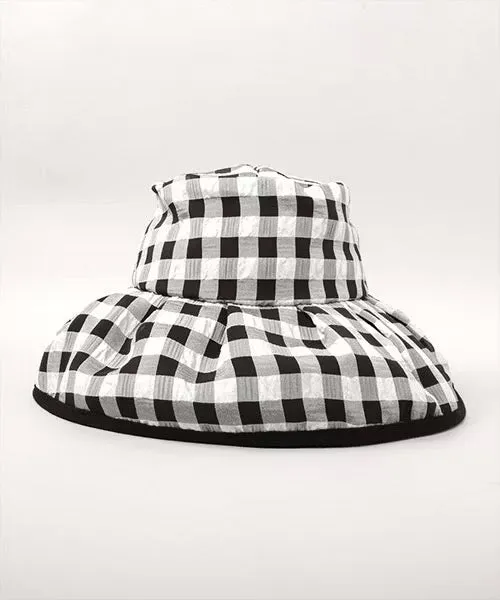Viche Gingham Wide Brim Hat