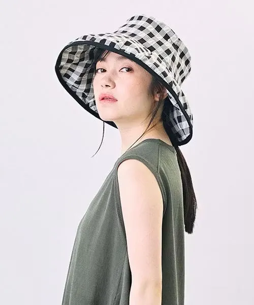 Viche Gingham Wide Brim Hat